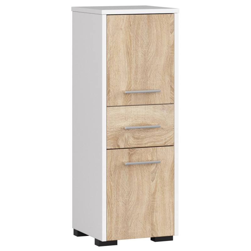Meuble de salle de bain 30x85x30cm Blanc marron Meuble de salle de bain 30x85x30cm Blanc marron