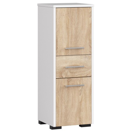 Meuble de salle de bain 30x85x30cm Blanc marron