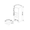 Meuble de salle de bain 30x85x30cm Blanc marron