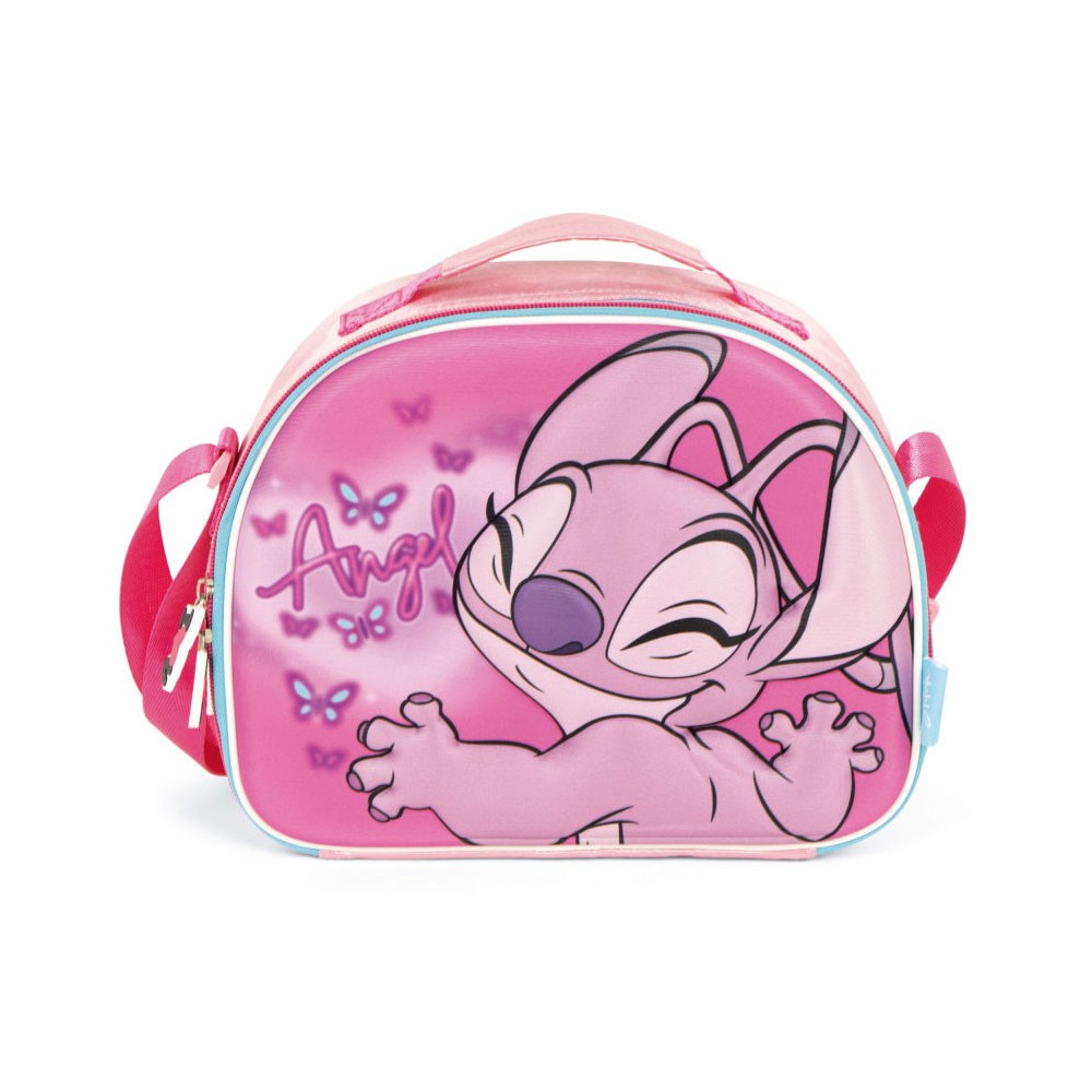 Disney Lilo and Stitch Pink Angel 3D thermo lunch bag 26 cm