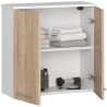 SZAFKA WISZĄCA W 60 cm FIN 2D BIAŁY / SONOMA
