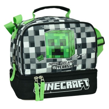 Minecraft Grey Stone thermo lunch bag 21 cm