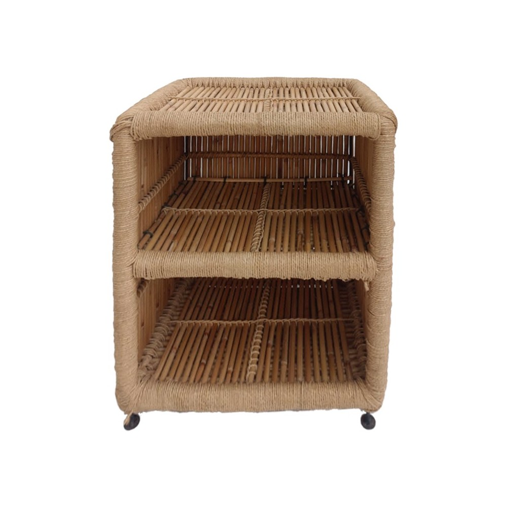 Bedside table Nolo Inart natural bamboo 42x32x51cm Bedside table Nolo Inart natural bamboo 42x32x51cm