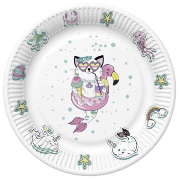 Animals Cat Vibes paper plates 8 pieces 22.7 cm