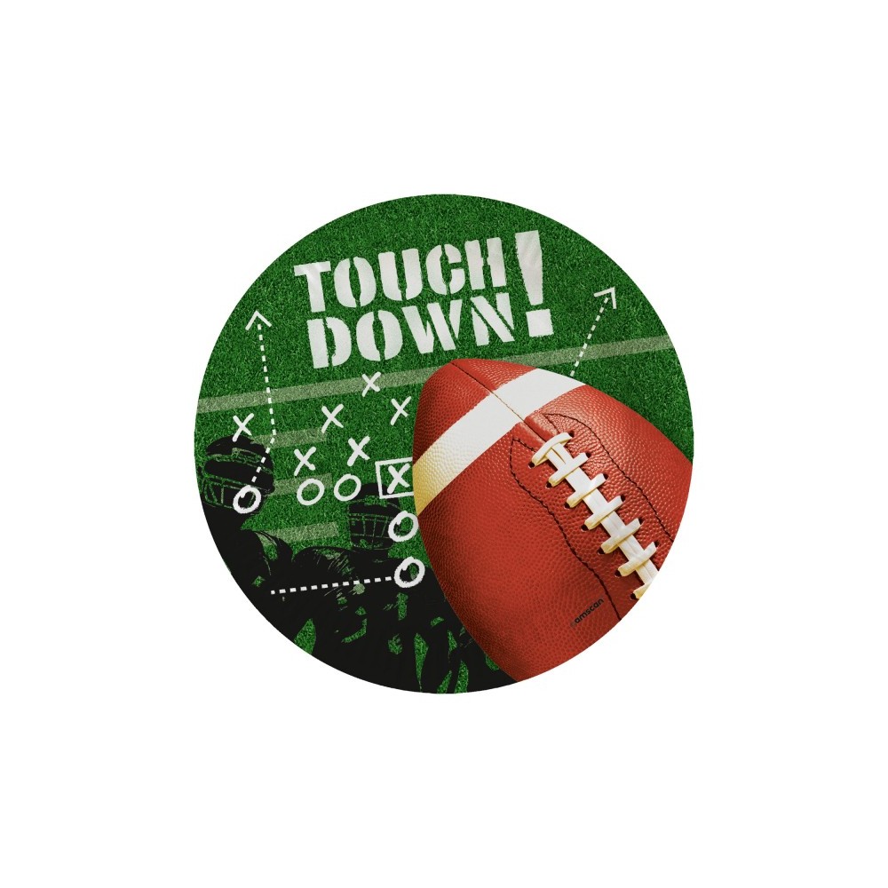 Sport Touchdown American Football Paper Plate 8 pcs 23 cm