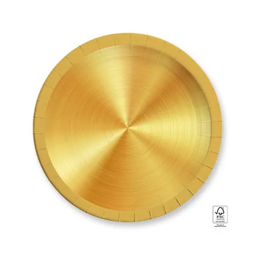 Colour Next Generation Gold Paper Plate 8 pcs 23 cm FSC