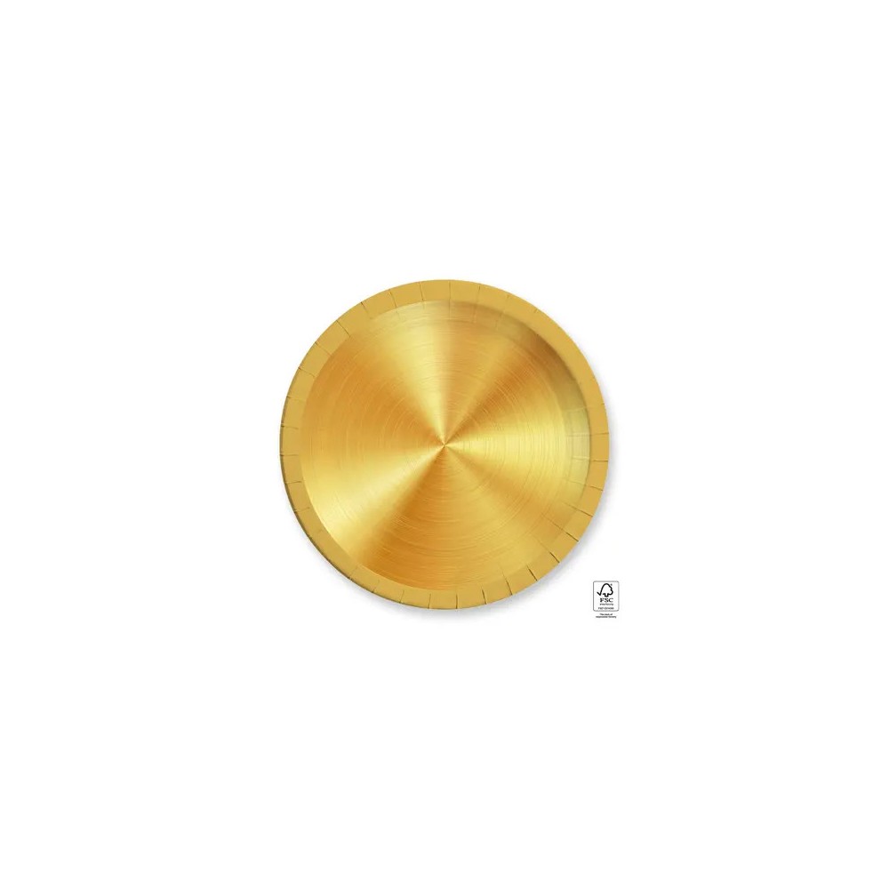 Colour Next Generation Gold Paper Plate 8 pcs 23 cm FSC