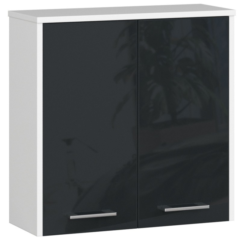 SZAFKA WISZĄCA W 60 cm FIN 2D BIAŁA / GRAFIT POŁYSK SZAFKA WISZĄCA W 60 cm FIN 2D BIAŁA / GRAFIT POŁYSK