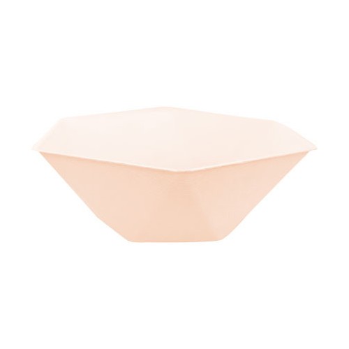 Colour Vert Decor Peach Hexagonal Deep Plate Set of 6, 15.8 cm