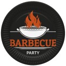 BBQ Party Barbecue paper plate set of 8 18 cm