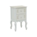 Table de chevet blanc antique bois 40x45x65 cm
