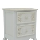 Table de chevet blanc antique bois 40x45x65 cm
