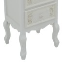 Table de chevet blanc antique bois 40x45x65 cm
