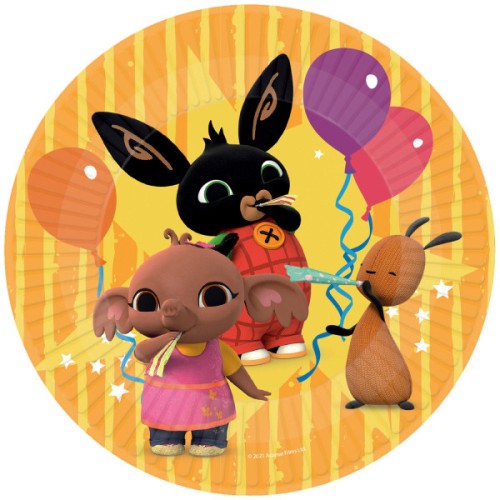 Bing Yellow paper plate 8 pcs 23 cm