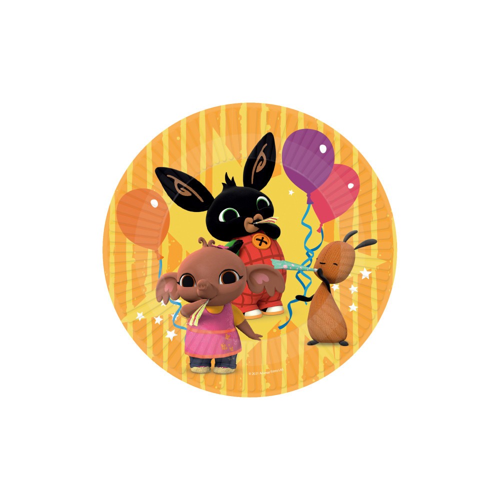 Bing Yellow paper plate 8 pcs 23 cm