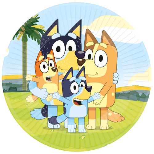 Bluey Joke paper plate 8 pcs set 23 cm