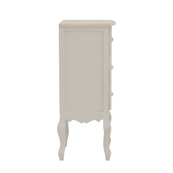 Pazlen Inart bedside table antique white color mdf 40x34.5x82cm