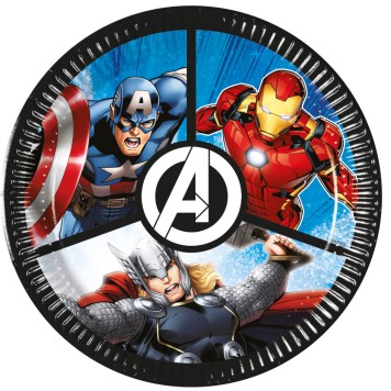 Avengers Evergreen 8 pcs 20 cm paper plate FSC