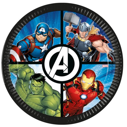 Avengers Evergreen Paper Plate 8 pcs 23 cm FSC