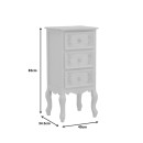 Pazlen Inart bedside table antique white color mdf 40x34.5x82cm
