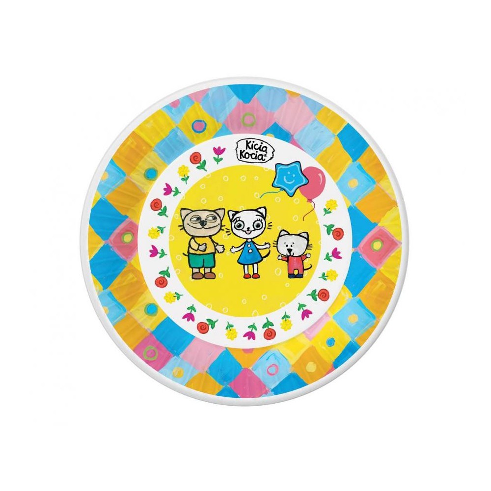 Cat Kitty Kitten paper plate set of 6 - 18 cm