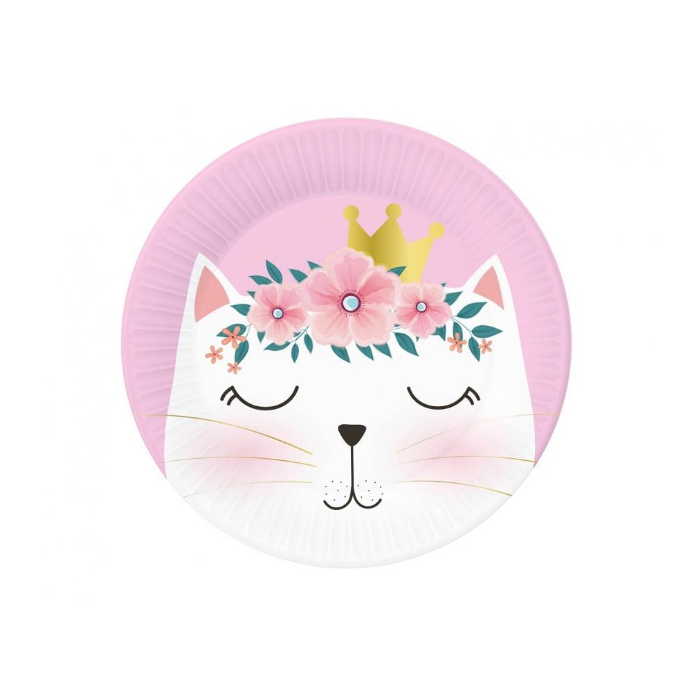Cat Sleepy paper plate 6 pcs 18 cm