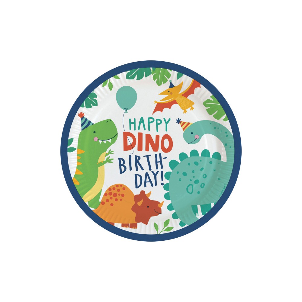 Dinosaur Dino-Mate paper plate 8 pcs 23 cm