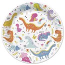 Dinosaur Funny paper plate 8 pcs 22.7 cm