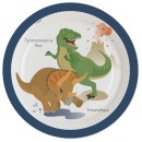 Dinosaur Happy paper plate 8 pcs 23 cm