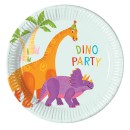 Dinosaur Party paper plate 8 pcs 20 cm FSC