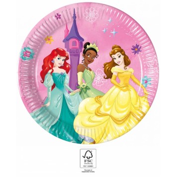 Disney Princess Live Your Story paper plate 8 pcs 20 cm FSC