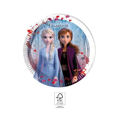 Disney Frozen Leaf paper plate 8 pcs 20 cm FSC