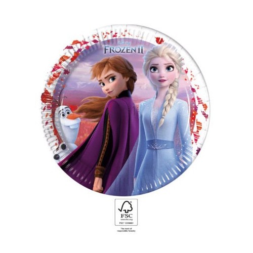 Disney Frozen Leaf paper plate 8 pcs 23 cm FSC