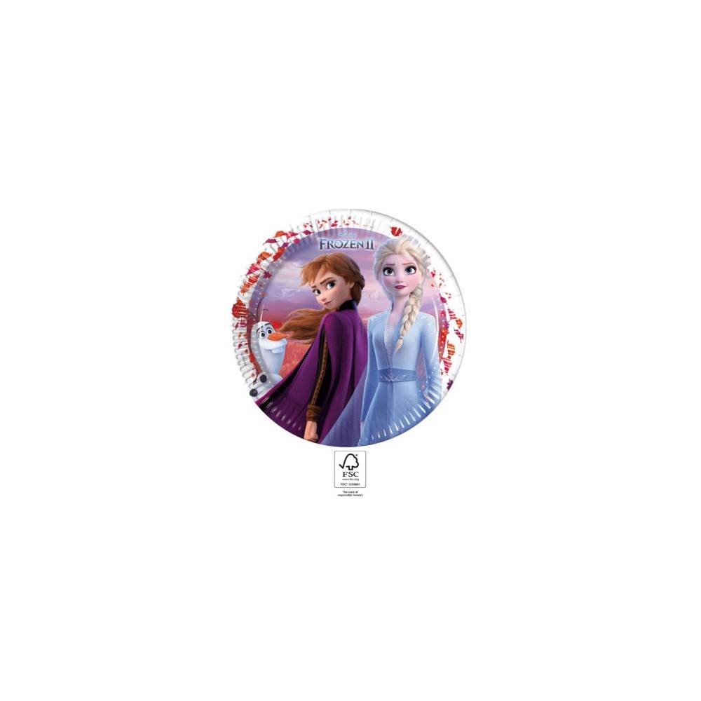 Disney Frozen Leaf paper plate 8 pcs 23 cm FSC