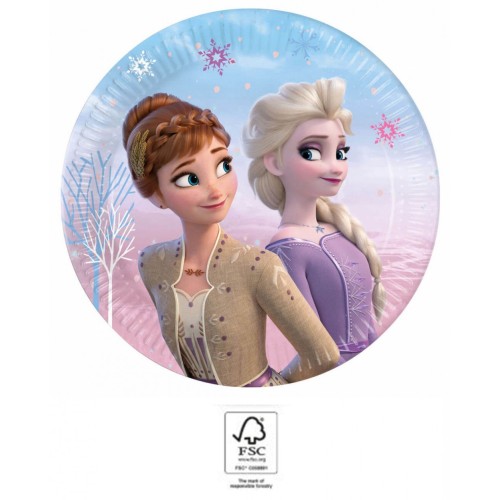 Disney Frozen Wind  paper plate 8 pcs 20 cm FSC
