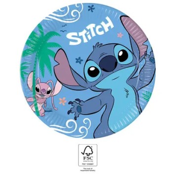Disney Lilo and Stitch Angel paper plate 8 pcs 23 cm FSC