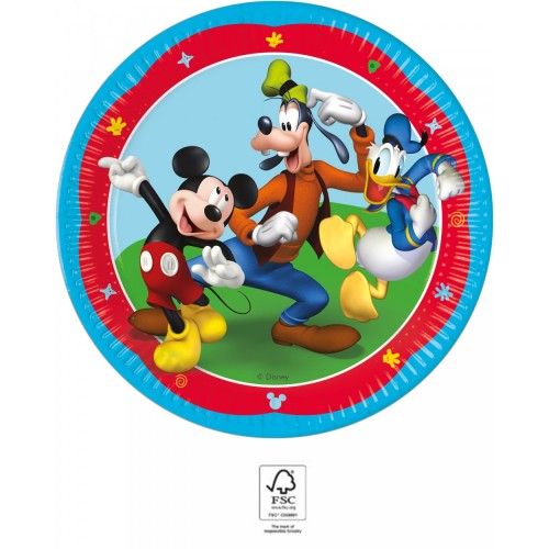 Disney Mickey  Rock the House paper plate 8 pcs 23 cm FSC