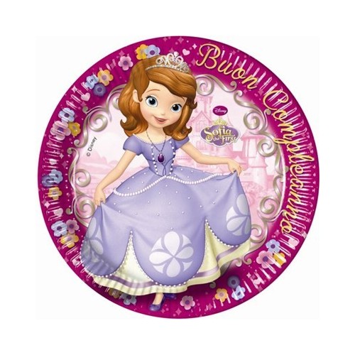 Disney Sofia First Paper Plate 8 pcs 23 cm