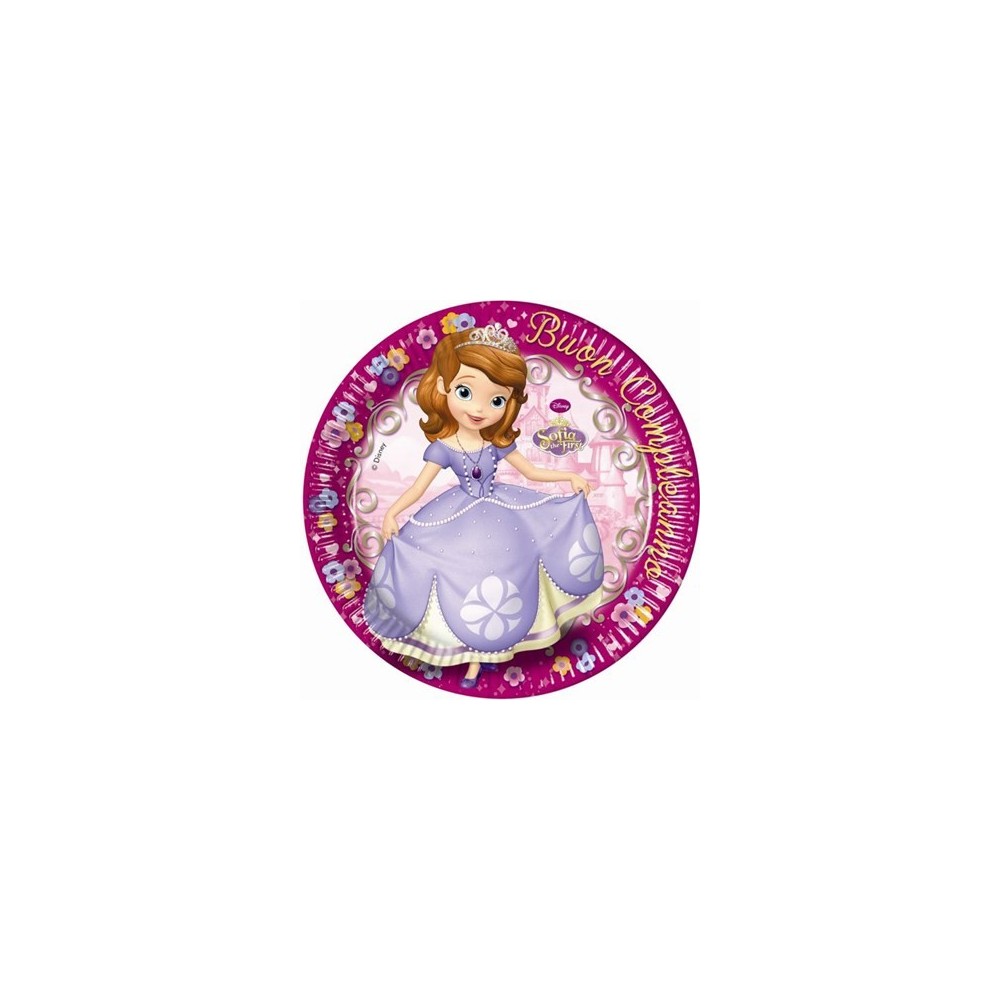 Disney Sofia First Paper Plate 8 pcs 23 cm