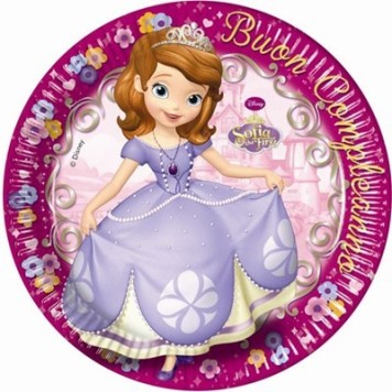 Disney Sofia First Paper Plate 8 pcs 23 cm