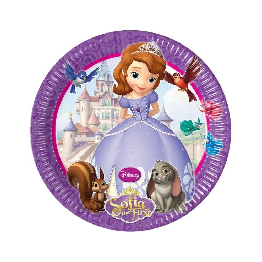 Disney Sofia Friends paper plate 8 pcs 23 cm