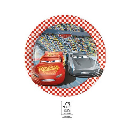 Disney Cars Arena Race paper plate set 8 pieces 20 cm FSC