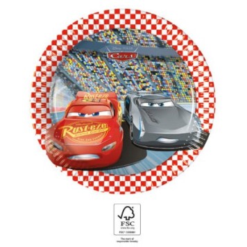 Disney Cars Arena Race paper plate set 8 pieces 20 cm FSC