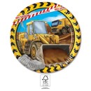 Construction Grabber paper plate 8 pcs 23 cm FSC