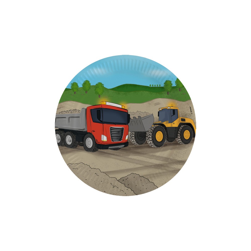 Construction Sand paper plate 8 pcs 23 cm