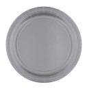 Colour Silver Silver Paper Plate 8 Pcs 23 cm