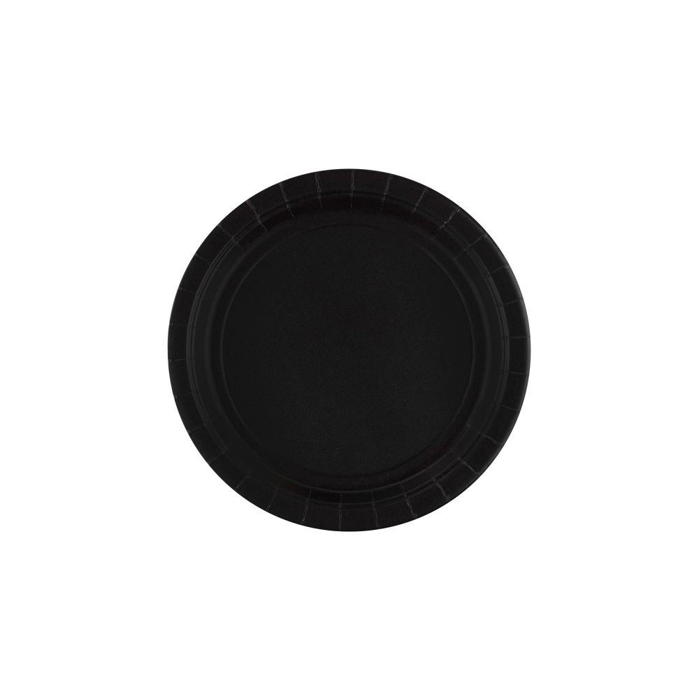 Colour Black Black Paper Plate 8 pcs 23 cm