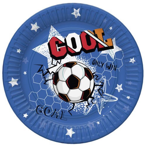 Football Cool paper plate 8 pcs 18 cm