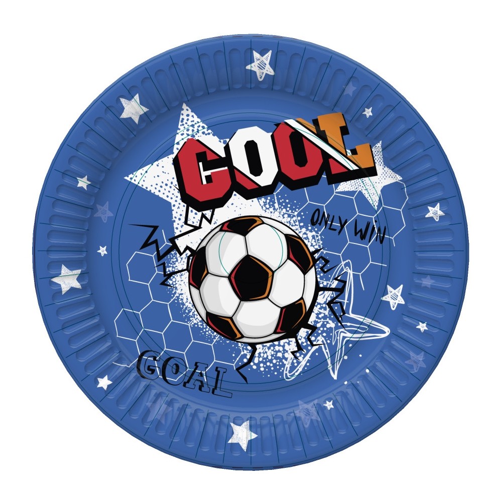 Football Cool paper plate 8 pcs 18 cm