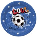 Football Cool paper plate 8 pcs 18 cm
